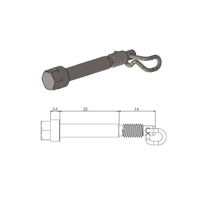 Moto-Master Bremsbelagstift vorne 213045