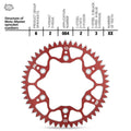 Moto-Master Alu Kettenrad 428 Rot Suzuki / Yamaha 85