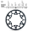 Rear Sprocket 7075 Black 428 KTM/HQV/GASGAS 85