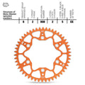 Rear Sprocket 7075 Orange 428 KTM/HQV/GASGAS 85