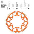 Moto-Master Alu Kettenrad 420 Orange KTM / Husqvarna / GASGAS 65